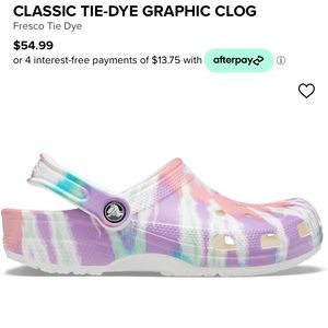 Unisex tie dye crocs